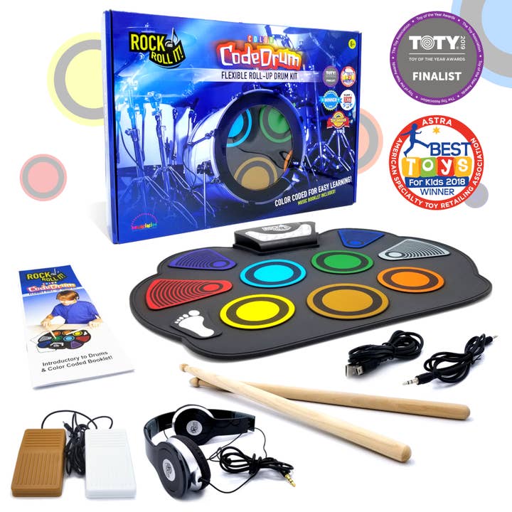 MukikiM Toys & Games - Venta al por mayor Juguete musical - Niños y bebés - CodeDrum - Almohadilla de silicona colore+libro de canciones de reproducción por color
