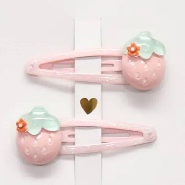 Premium Children's Barrettes - Strawberries for wholesale by Yuko B