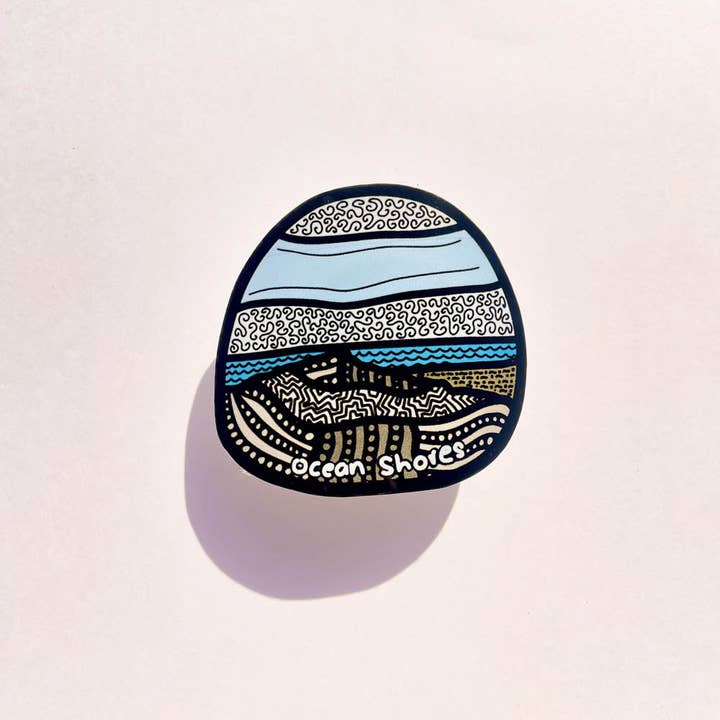 Adesivo in vinile Ocean Shores Jetty per la vendita all'ingrosso da parte di Evergreen Adventures