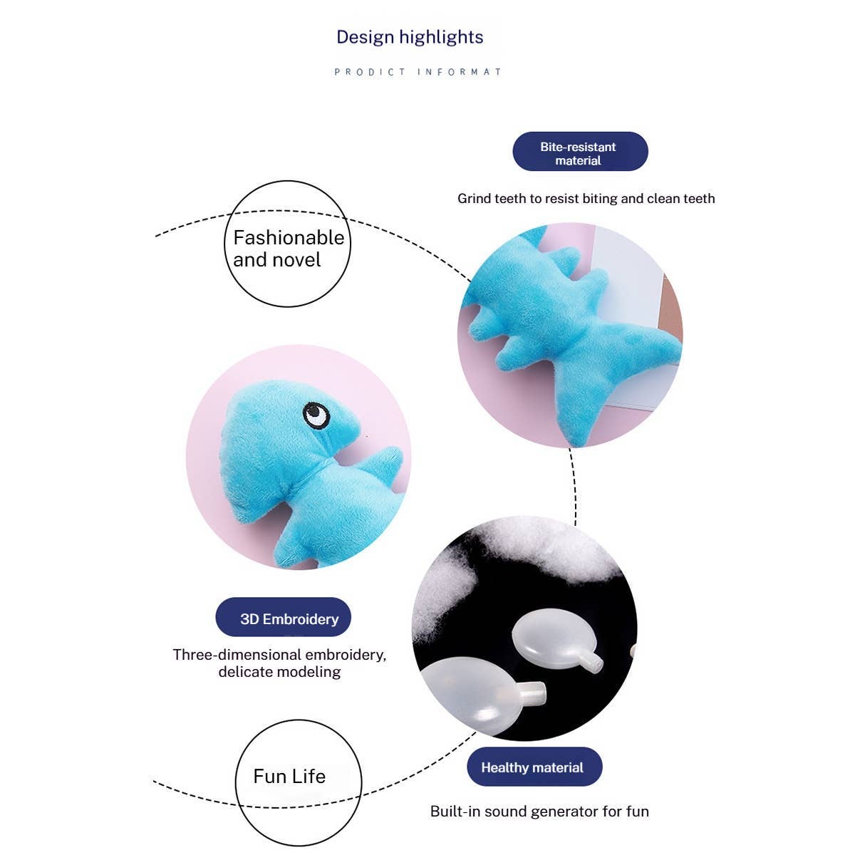 PAWPAWwholesale - Wholesale Pet Toy - Cat - Plush Fishbone Toy, Fun Chew for Cats & Dogs_CWMM54847