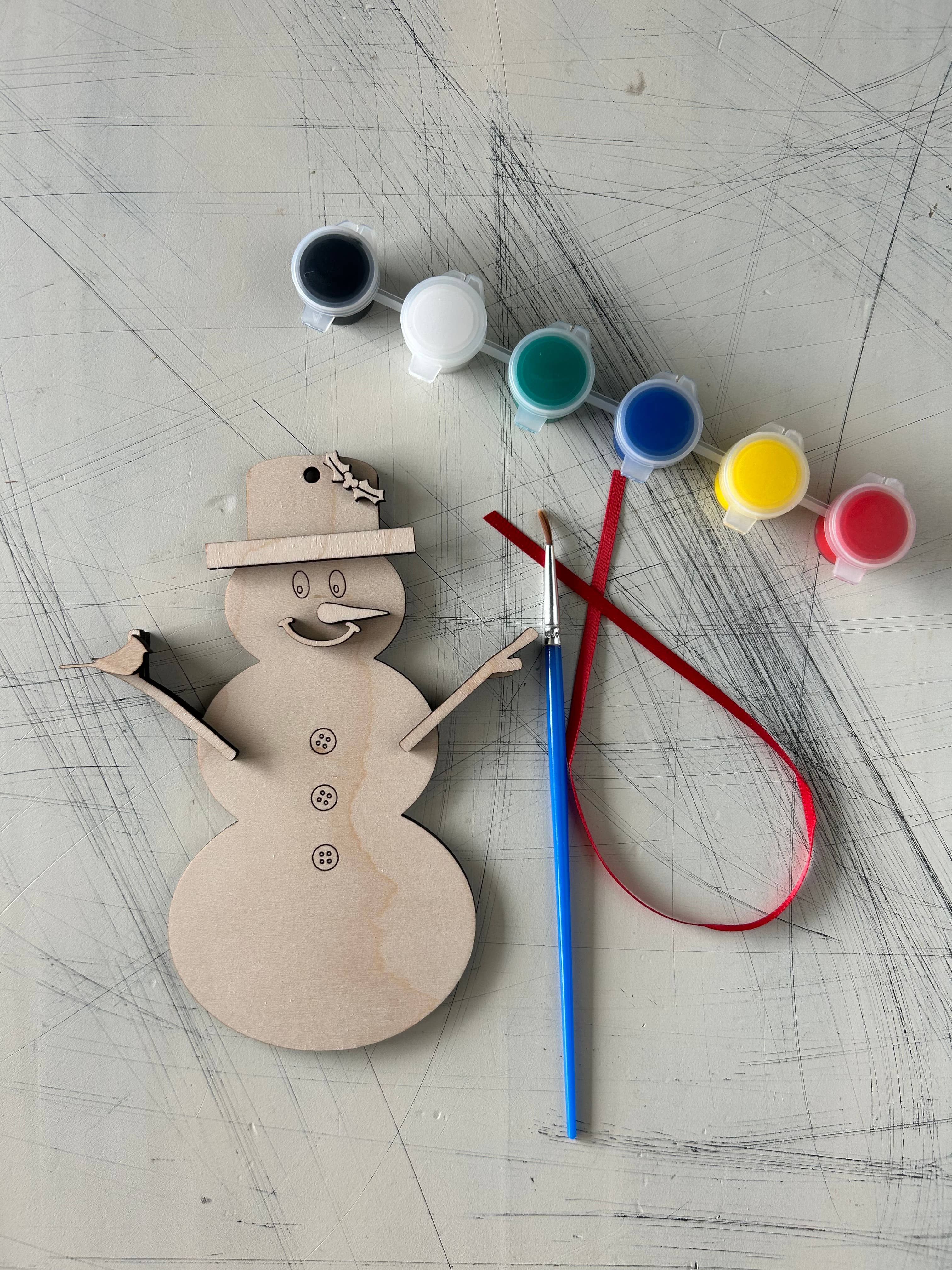 Novotny Designs - Wholesale DIY Craft Kit - Build Your Own Snowman Ornament Paint Kit4