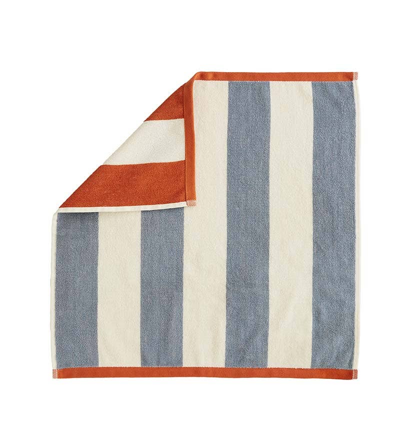 Coucke - Wholesale Tea Towel - Rivage Orange/Bleu - Two-tone terry square 50x50 in cotton3