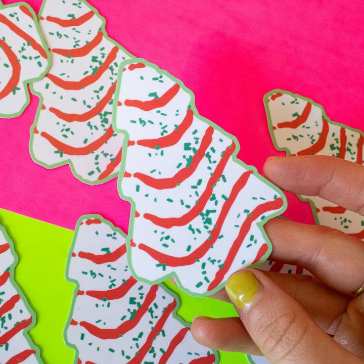 Doctor Scribble - Wholesale Sticker - Christmas Tree Cake Vinyl Sticker6