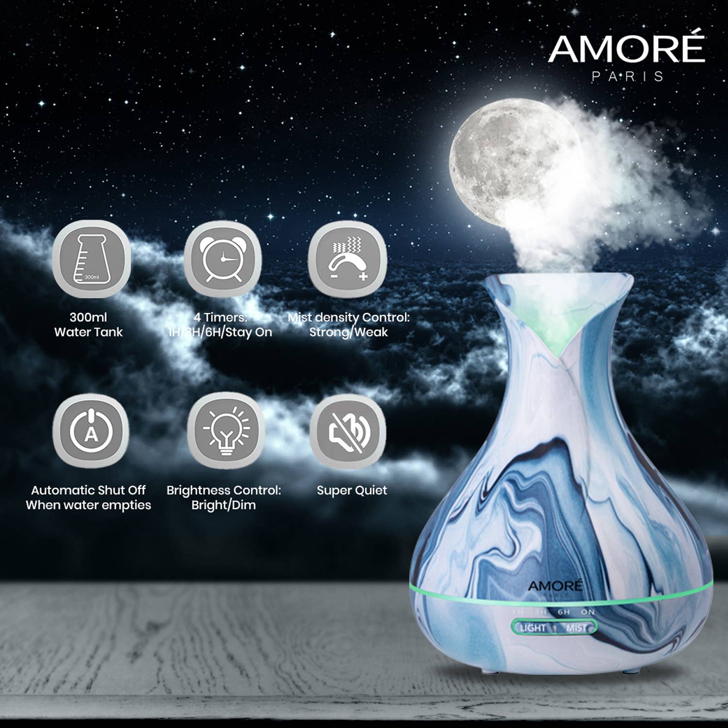 Extreme Fit Wholesale - Wholesale Electronic Diffuser - XTF X AMORÉ AQUA Aromatherapy Diffuser - 300ml14