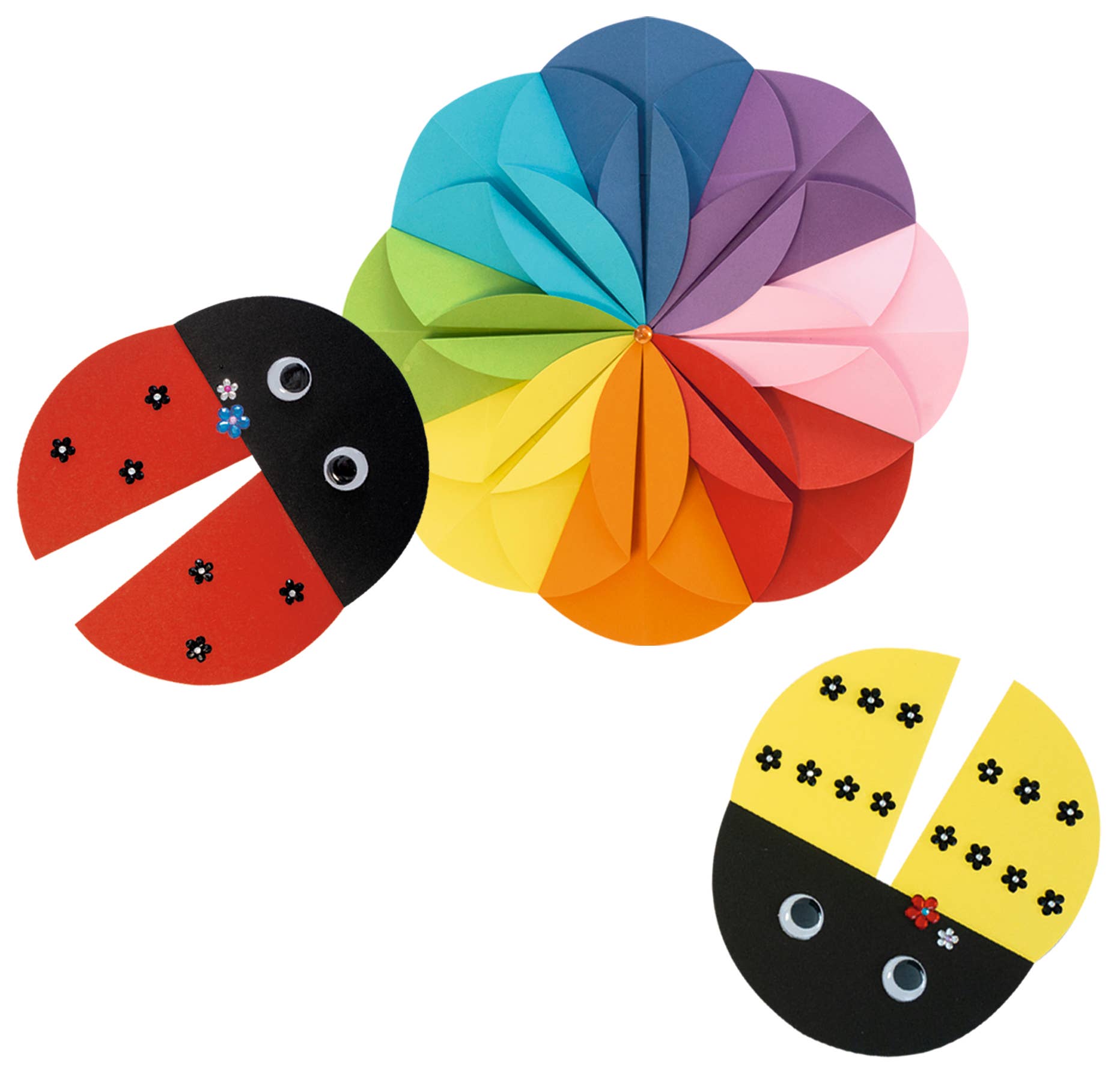 URSUS® / Buntpapierfabrik Ludwig Bähr GmbH & Co. KG - Vente Papier pour origami/kirigami - Feuilles de pliage en papier à dessin "Intensif", Ø 15 cm2