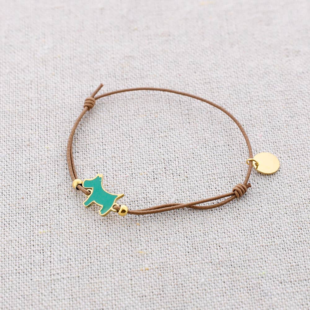 red Perrito Enamel Elastic Steel Bracelet for wholesale on Faire1