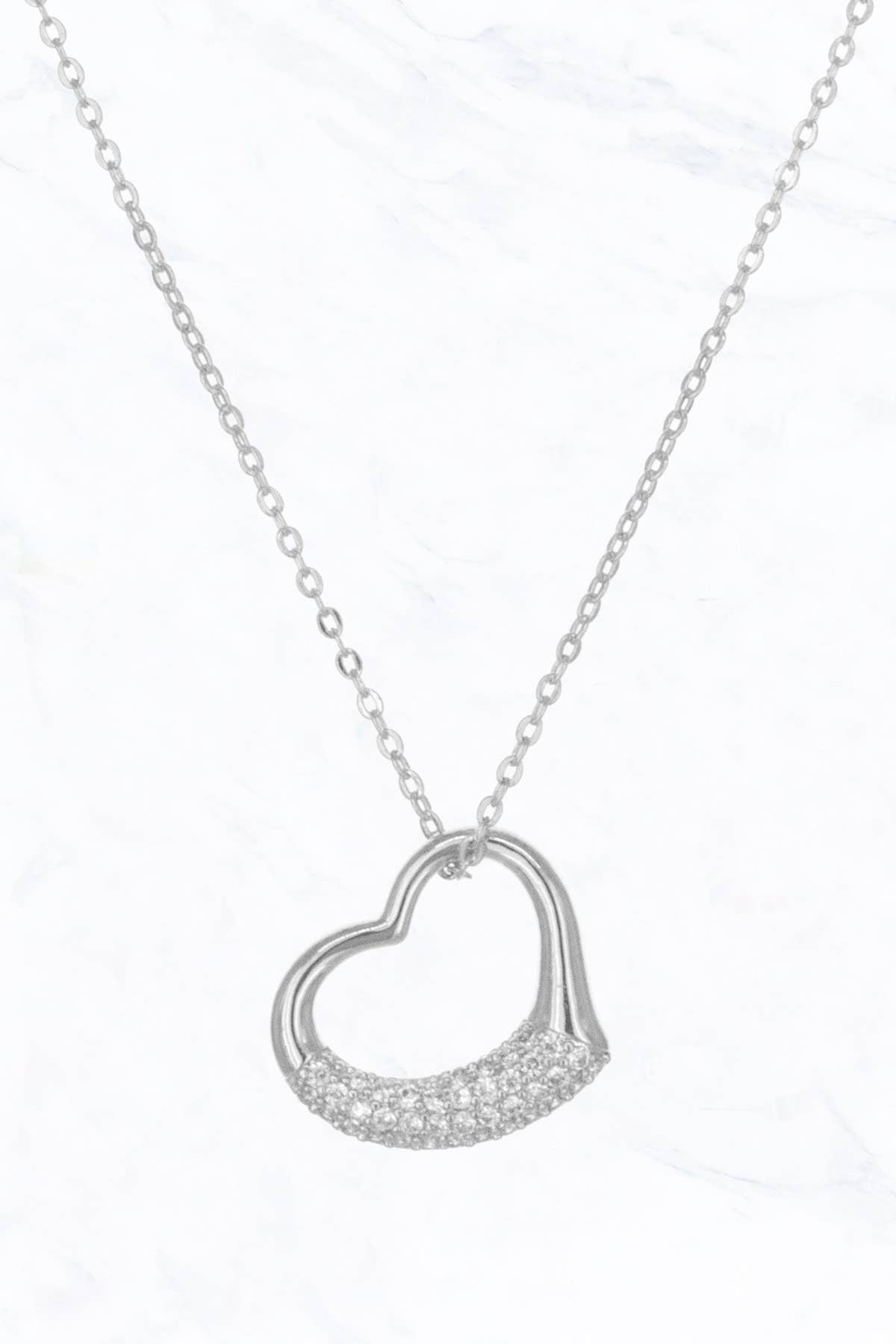 Suzie Q USA - Wholesale Pendant/Charm Necklace - Diamond Stud Heart Necklace2