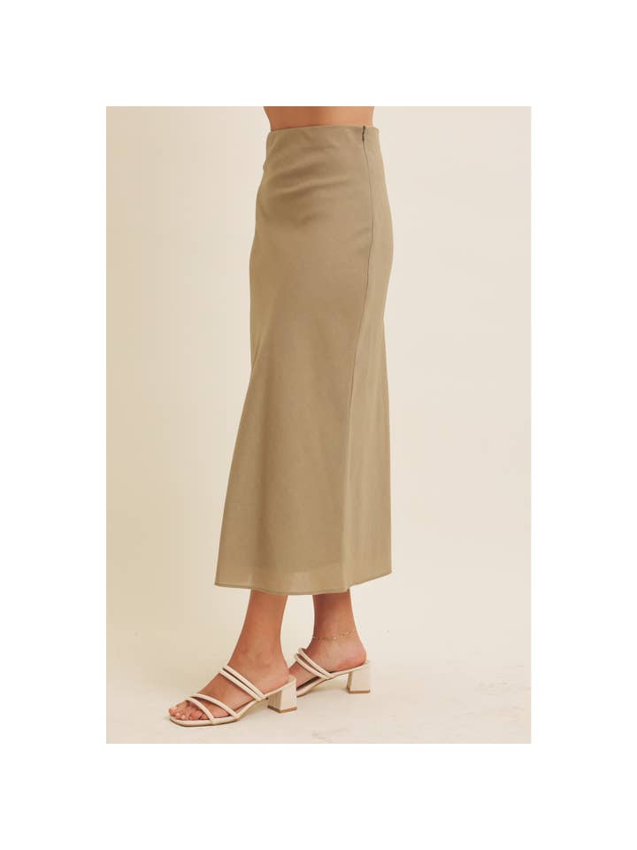 in february - Wholesale Skirt - Women's - VISCOSE LINEN BLEND BIAS CUT MAXI SKIRT WITH LINING1