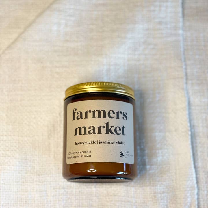 Sage Candle Co. - Wholesale Jar/Filled Candle - Farmers Market - 100% Soy Wax Candle5