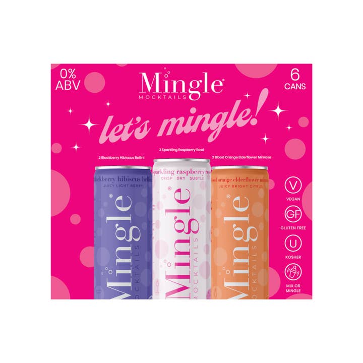 Mingle Mocktails - Wholesale Non-Alcoholic Aperitif/Mocktail - Mingle Non-Alcoholic Mocktails Sparkler Pack 24 Can Variety