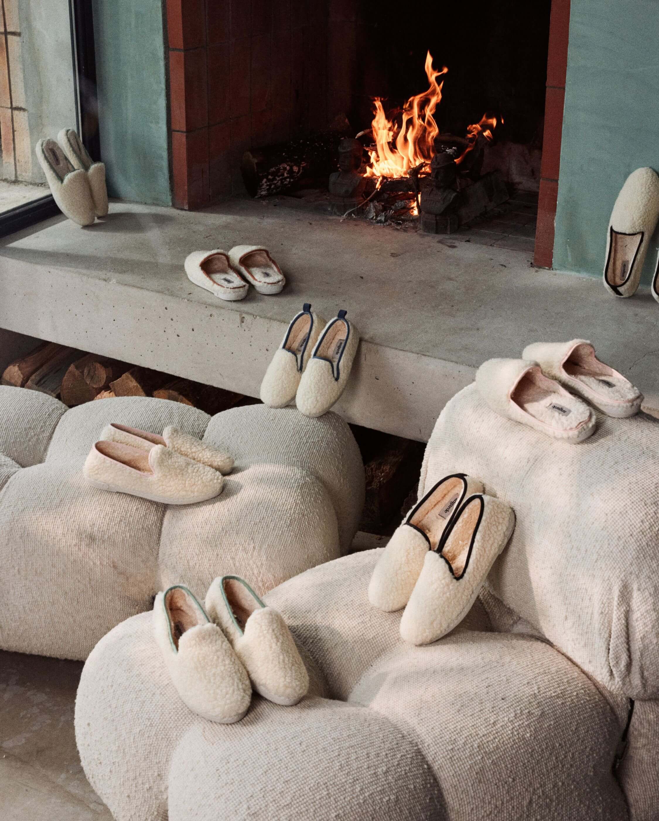 Angarde - Wholesale Slippers - Men's - Men's slipper in looped wool, sage white5