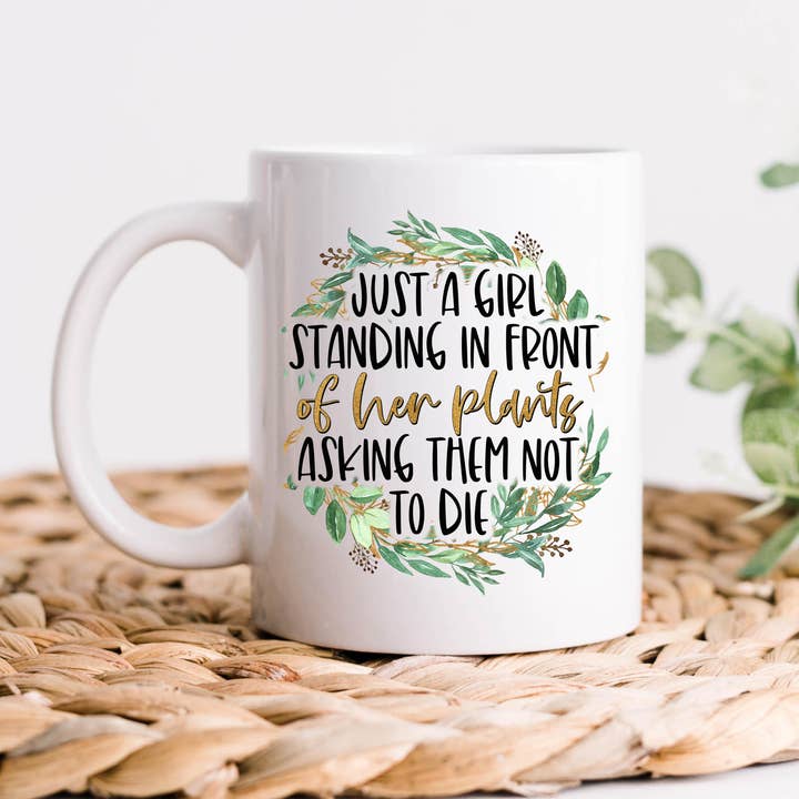 Just A Girl Standing In Front Of Her Plants Coffee Mug for wholesale by Hm Mugs