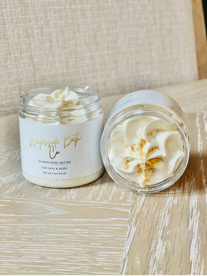 White Lily & Aloe Whipped Body Butter for wholesale by Waterside Bath Co