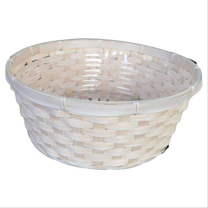 Bamboo Basket Floral Accessories Containers with Liner-12" for wholesale by SWS BASKETS AND HOME DECOR