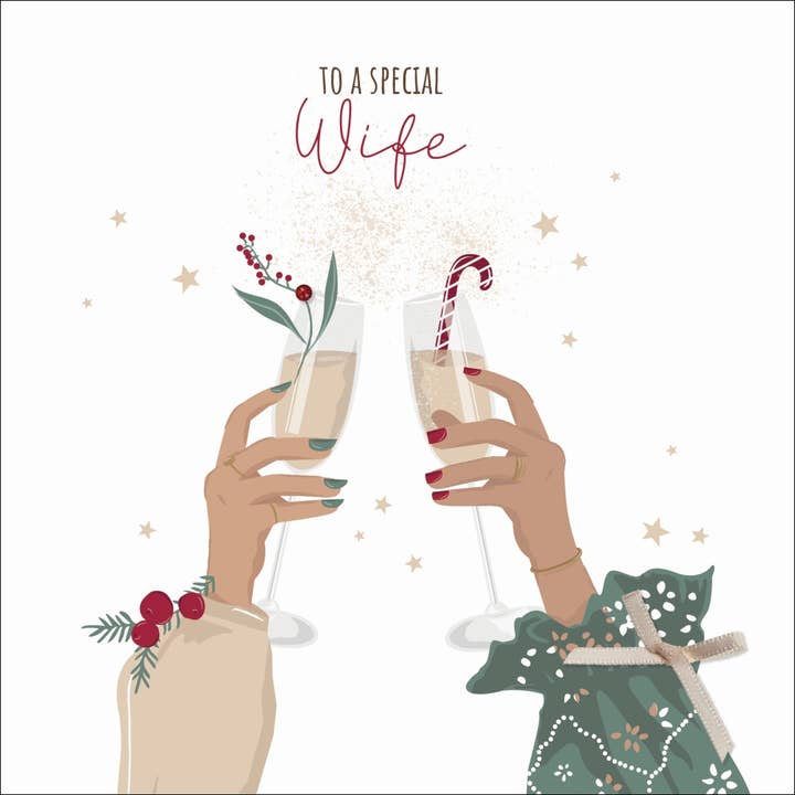 Tarjeta de felicitación hecha a mano para una esposa especial para venta al por mayor de The Handcrafted Card Company