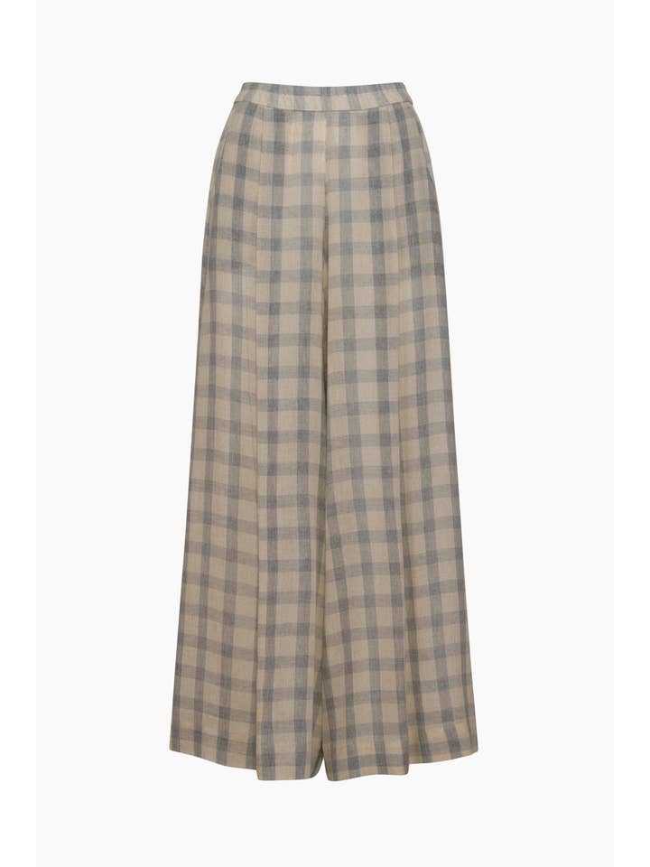 Fulmarix – Engroshandel Bukser - Dame – Gråternet Bukser (3446); 28% Hør 72% Bomuld2