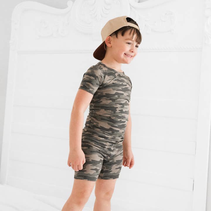 TWO PIECE SHORTIE SET- Chris Camo for wholesale by millie + roo LLC