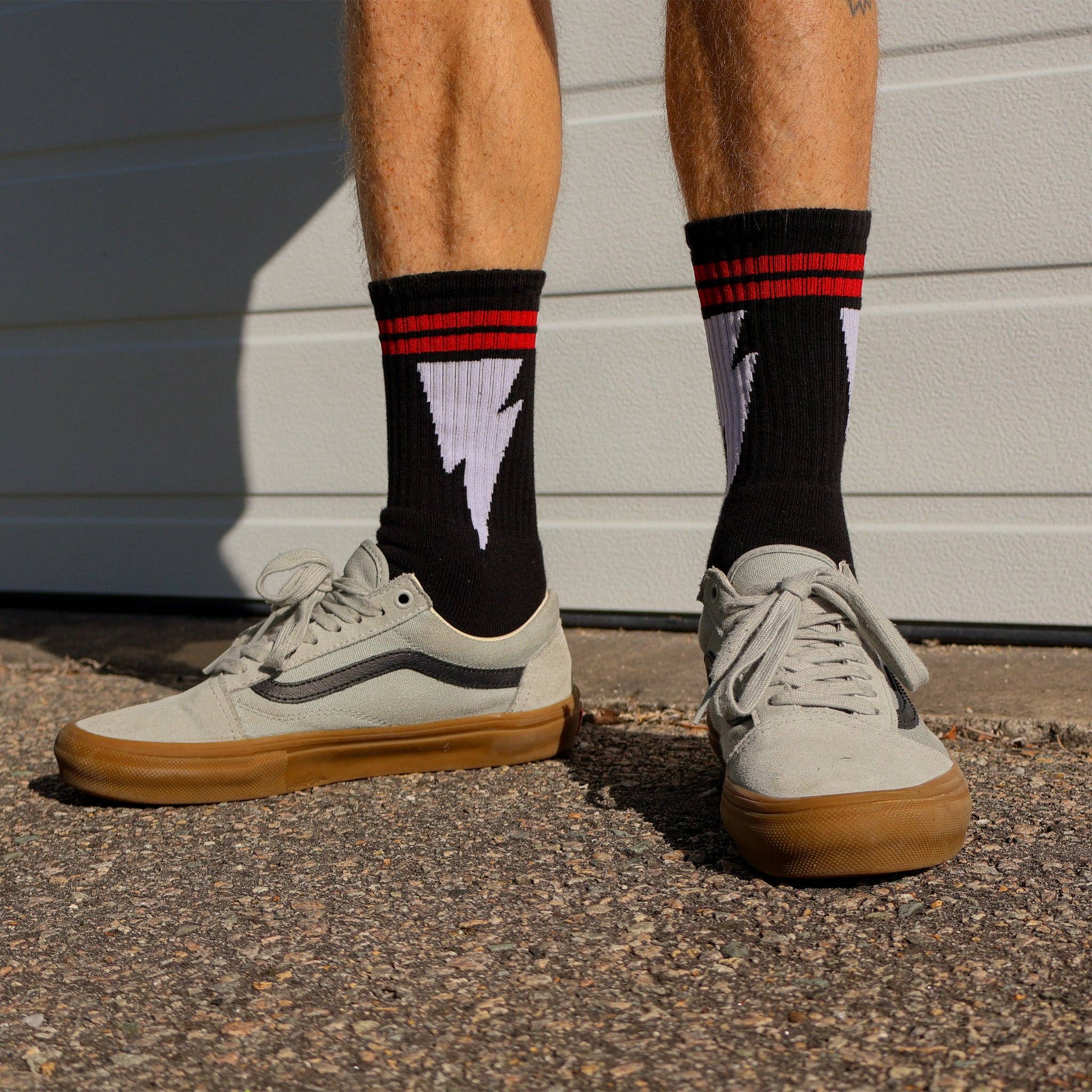 SOCCO – Engroshandel Strømper - Unisex – SOCCO Organics | Mike Vallely Økologiske Lyn | Røde Striber4