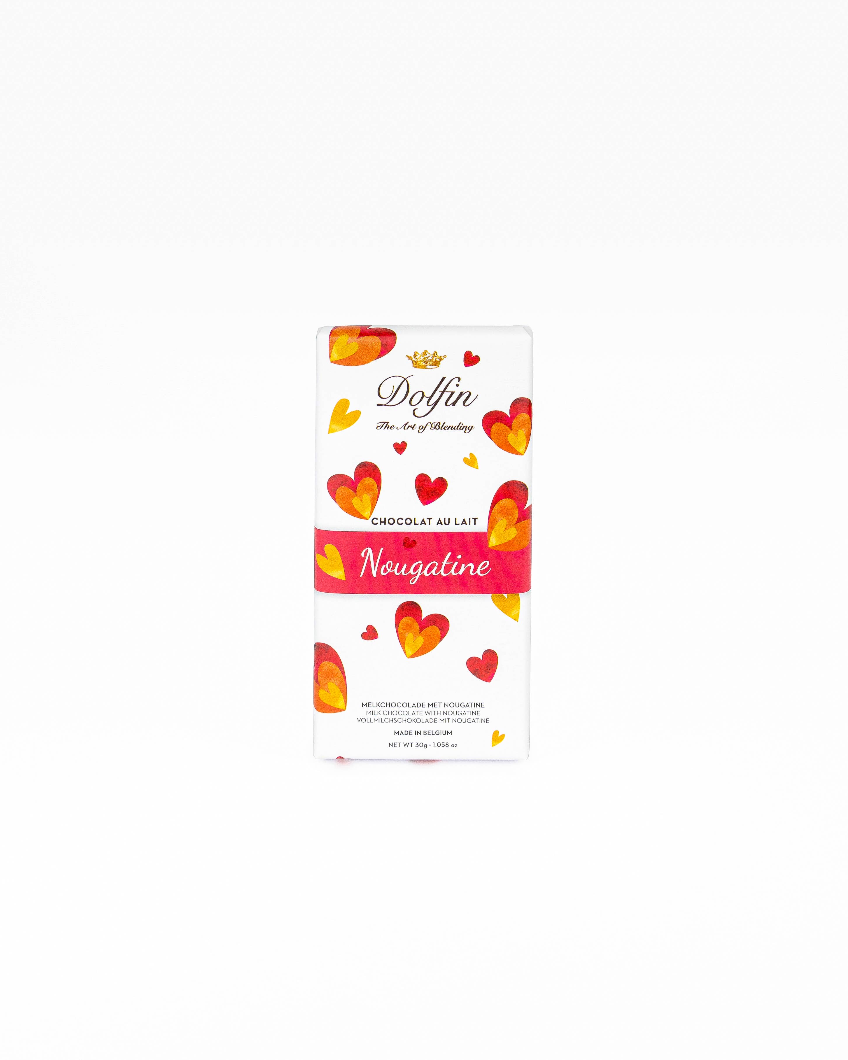 Dolfin - Wholesale Chocolate Bar - 30g LOVE Bar - Nougatine Milk