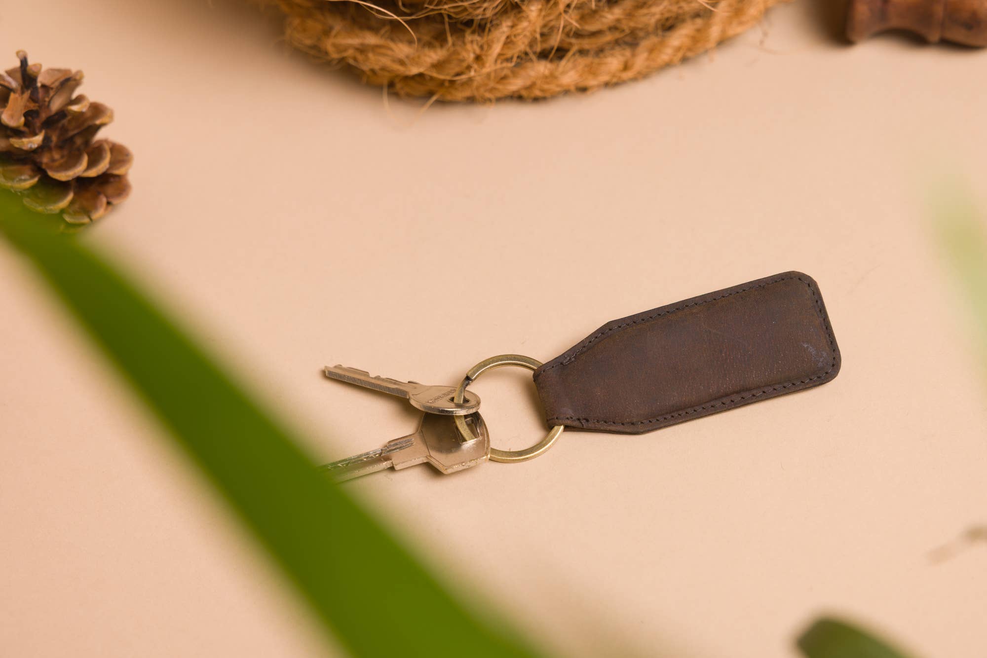 Redbrick - Vendita all'ingrosso Portachiavi - Unisex - Portachiavi in pelle marrone rustico Woodbridge4