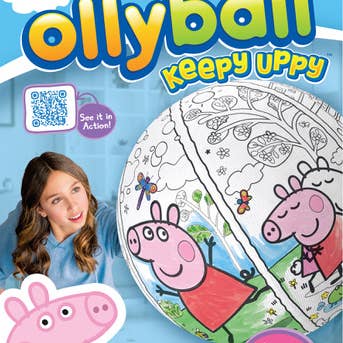 Ollyball Toy of the Year - Wholesale Sports Ball - Kids - Ollyball Peppa Pig Colorable Play Ball Casepack of 122