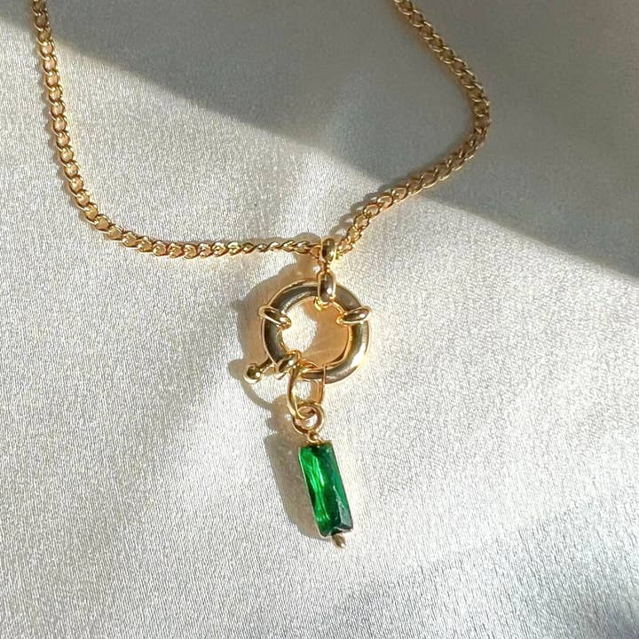 Natalie Clare Collections - Wholesale Pendant/Charm Necklace - The Emerald Necklace