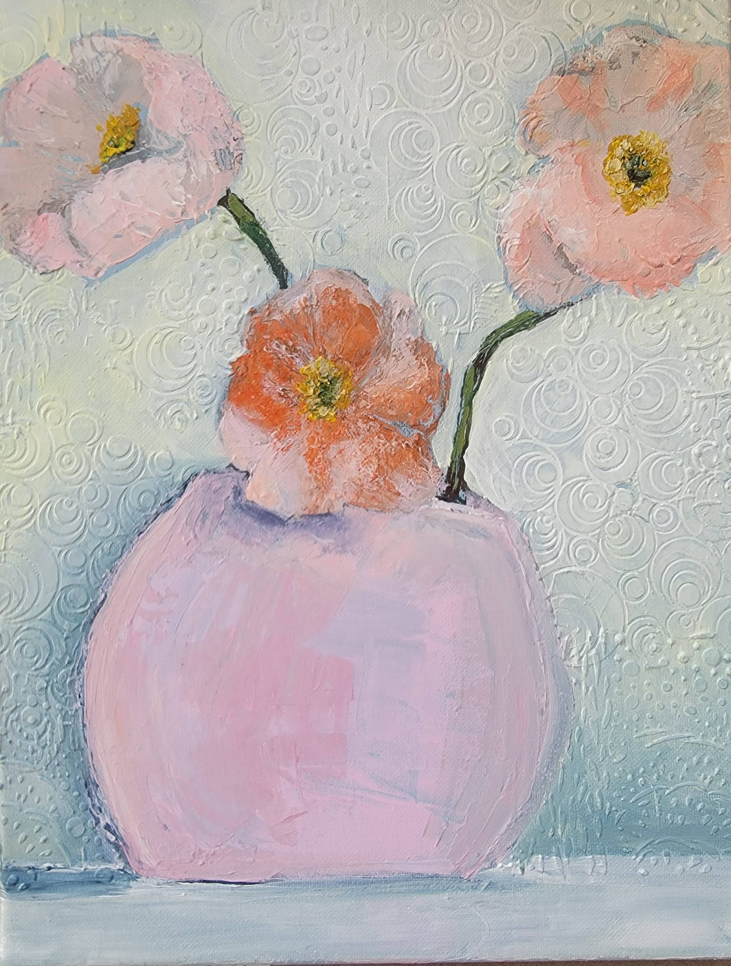 Noel Butler Art - Wholesale Art Print - California Poppies in Vase 8 x 10 Art Print1