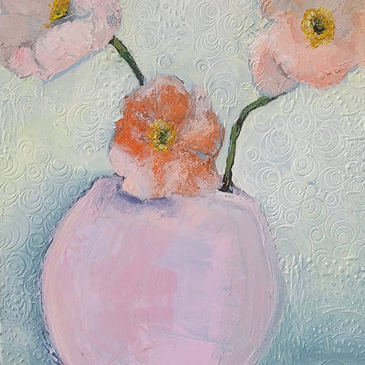 Noel Butler Art - Wholesale Art Print - California Poppies in Vase 8 x 10 Art Print1