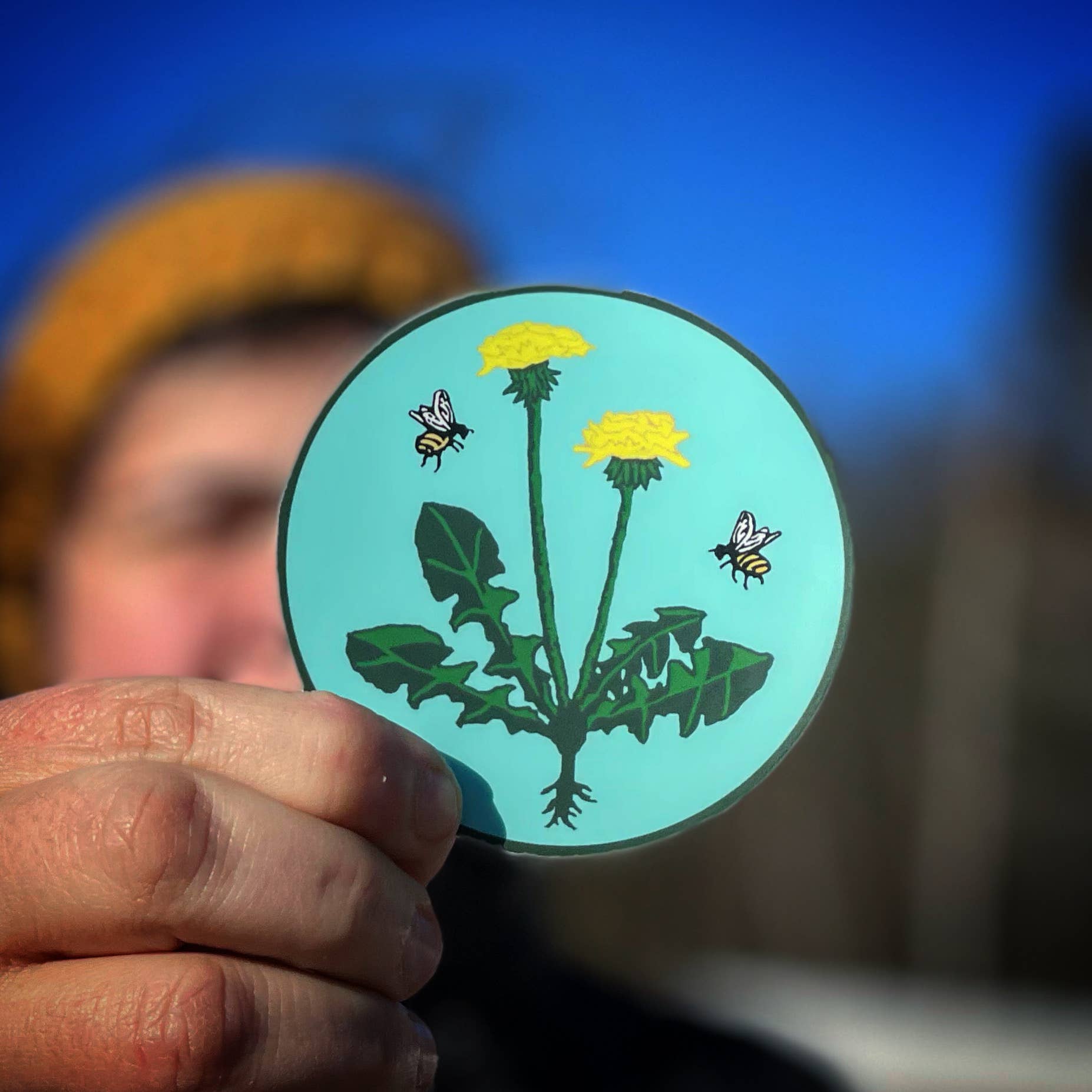 Think Greene – Großhandel Aufkleber – Löwenzahn und Honigbienen Sticker2