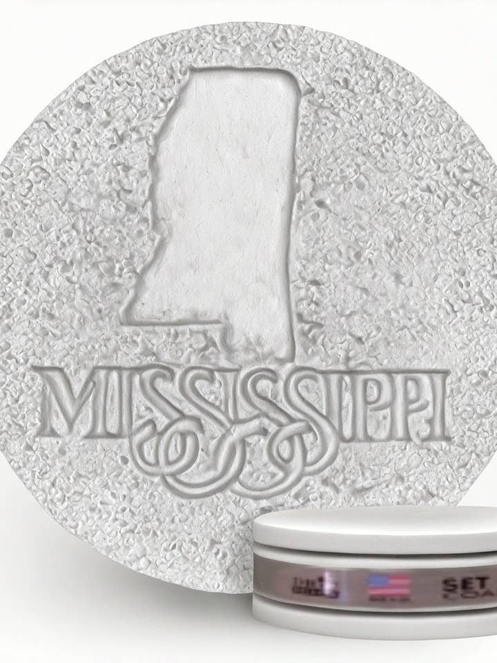 Mississippi Stone Drink Coasters for wholesale by McCarter Coasters