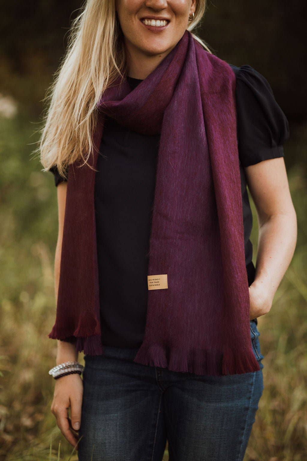 Meraki Movement - Wholesale Scarf - Unisex - Cabernet Fusion Alpaca Scarf1