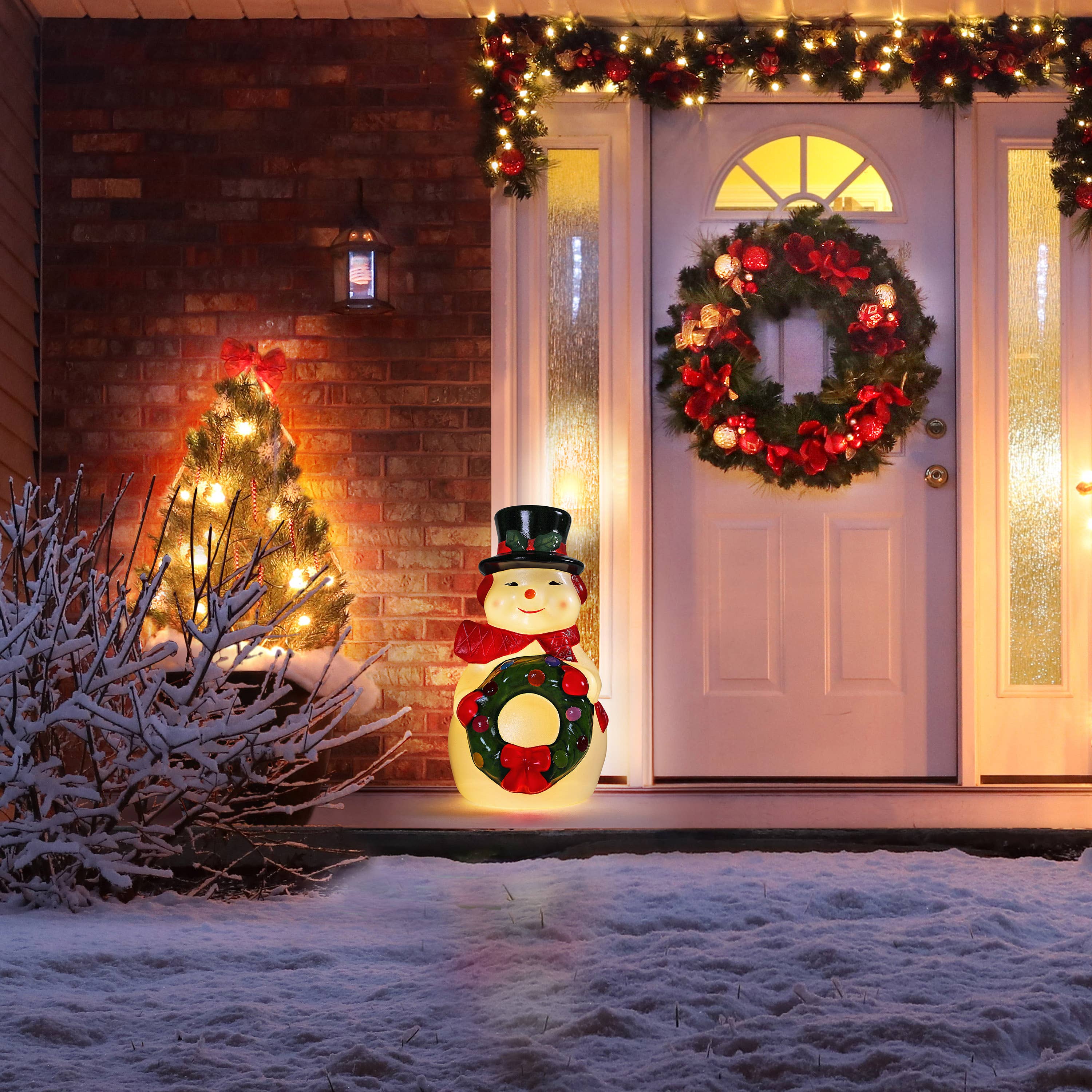 Mr. Christmas - Wholesale Christmas Decoration - 24 In. Lit Snowman Blow Mold1