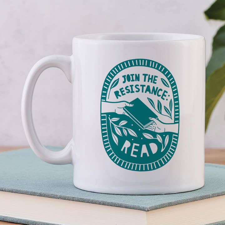 Join the Resistance. Read. - Literary Mug for wholesale by Bookishly (US Duties Paid)