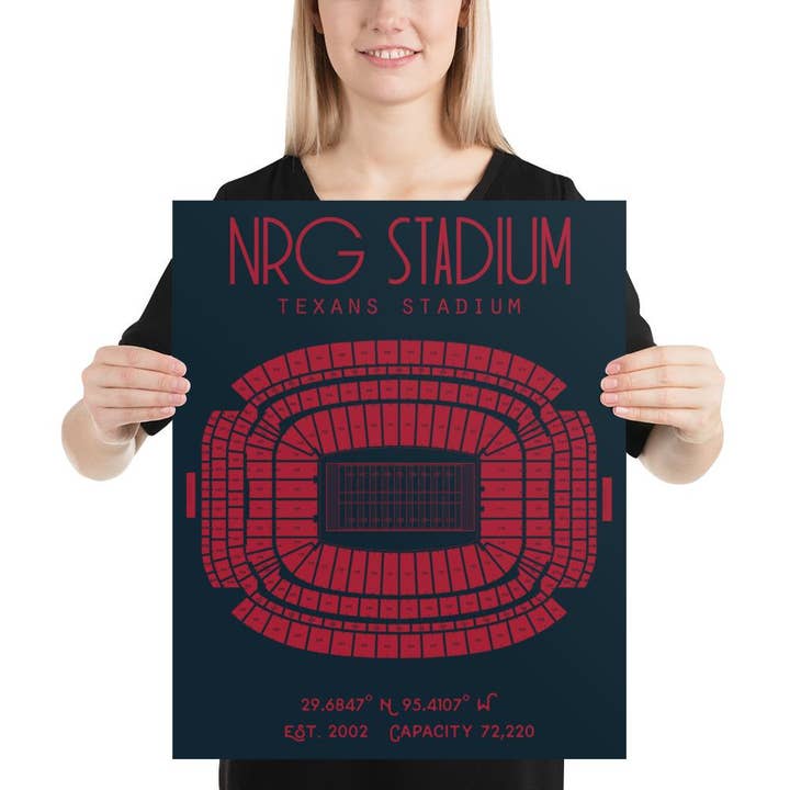 Houston Texans NRG Stadion Plakat for engroshandel hos Stadium Prints by BTB
