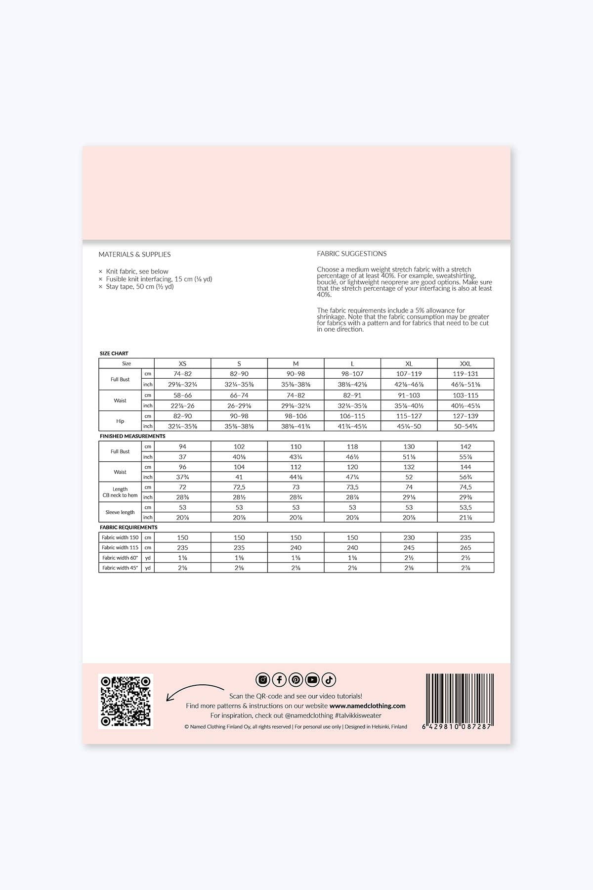 Named Clothing Finland Oy - Venta al por mayor Kits de costura - Patrón de suéter Talvikki7