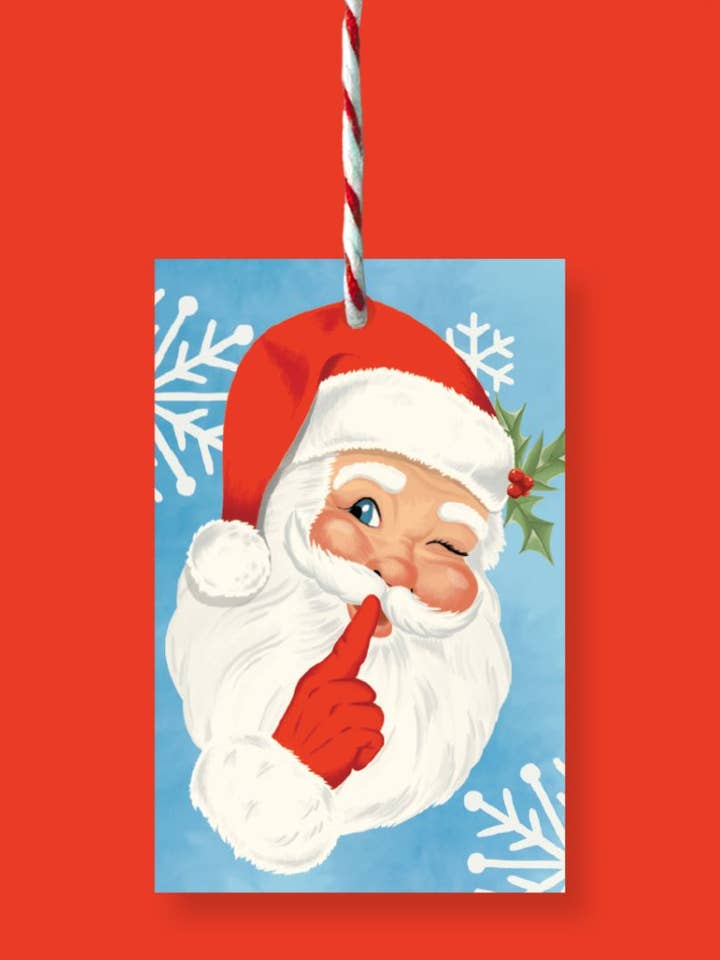 Secret Santa Swing Gift Tags - sustainable & eco-friendly for wholesale by Curlicue