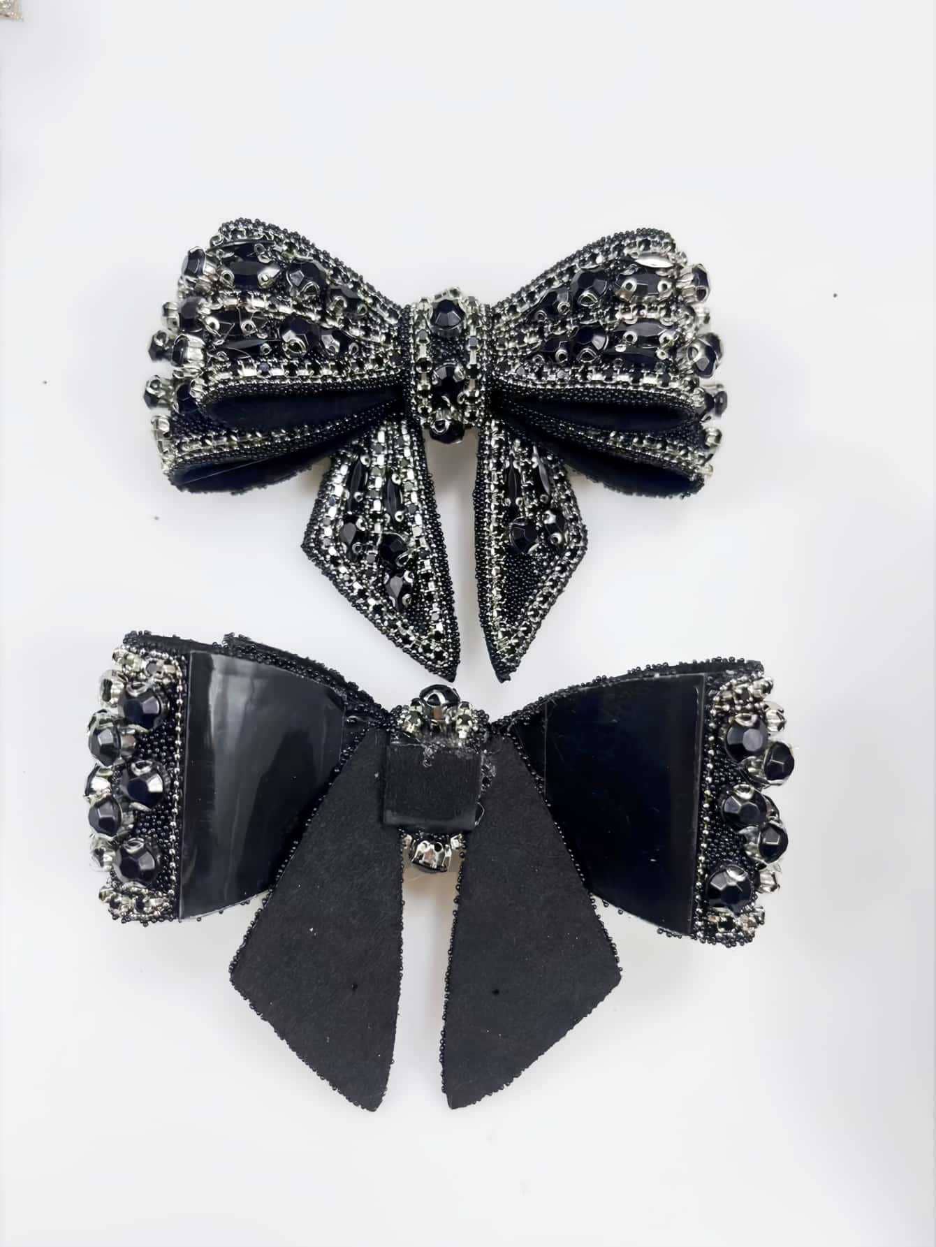 eitairs art gifts – Großhandel Schuhzubehör – Unisex – Strass-Schuhclips mit Schleife, Brautschmuck für Hochzeitschuhe2