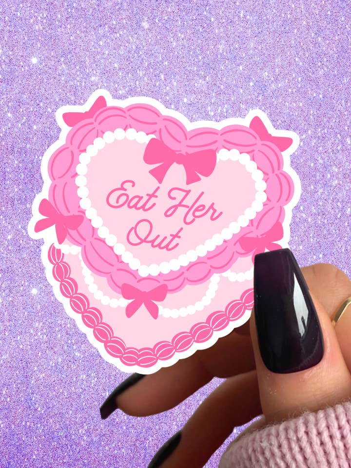 Coquette Heart Cake Sticker, Eat Her Out, Cute Vulgar Decals and other Purchase Wholesale lolita. Free Returns & Net 60 Terms on Faire trending on Faire.