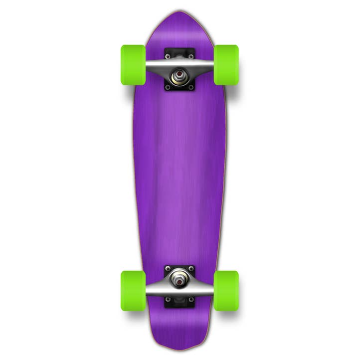 Micro Cruiser Blank komplett - Violett gebeizt für den Großhandel von Yocaher Skateboards
