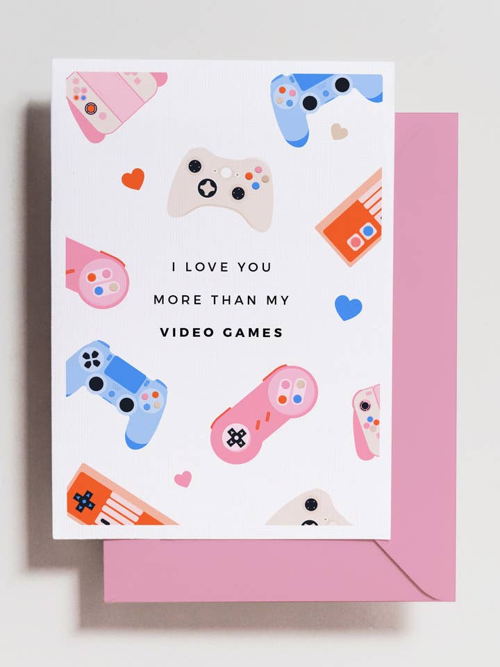 Tarjeta de amor de videojuegos para venta al por mayor de Haven Print Co.