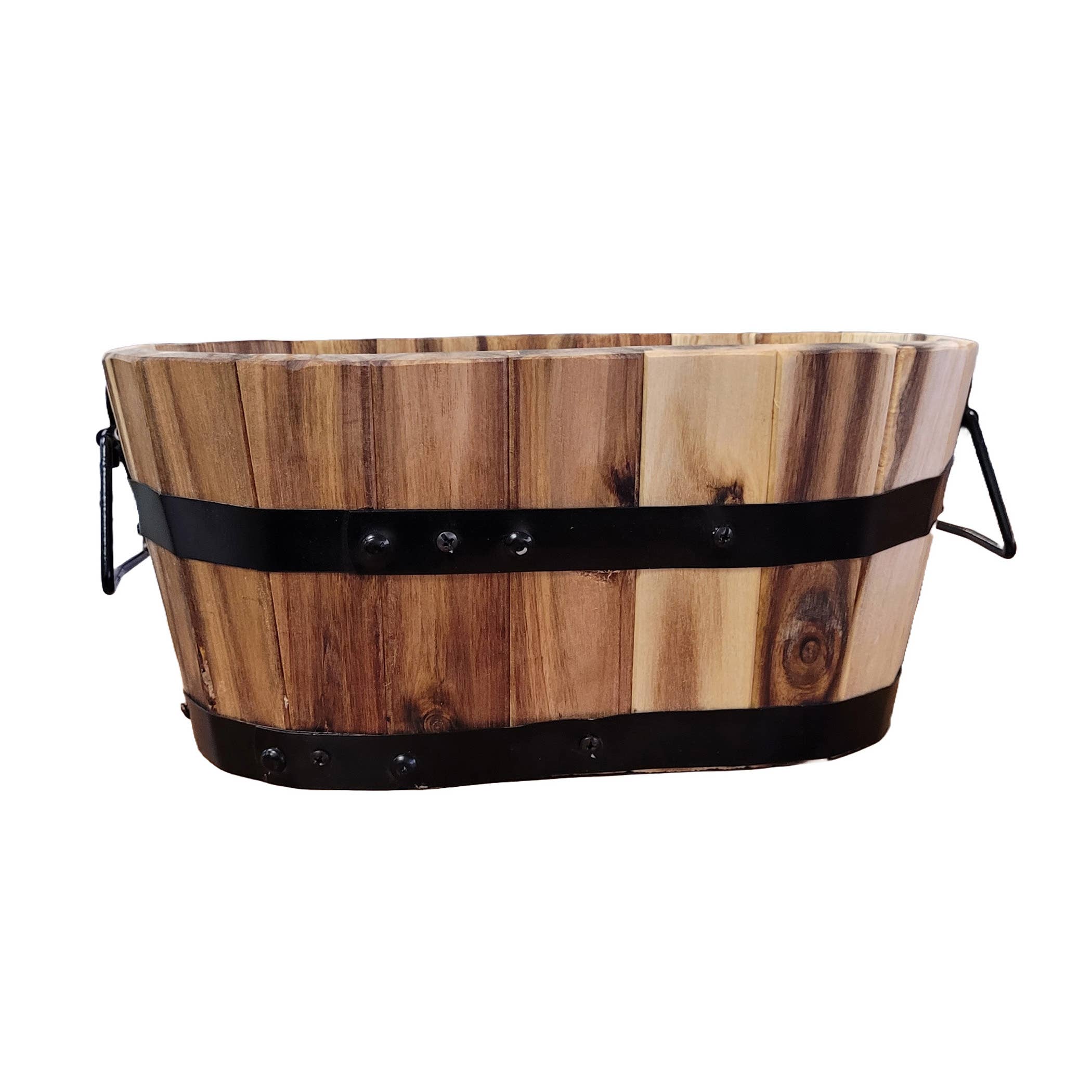 DeVault Enterprises - Wholesale Plant Pot - DeVault Small Wood Oval Planters – Rustic & Stylish Acacia0