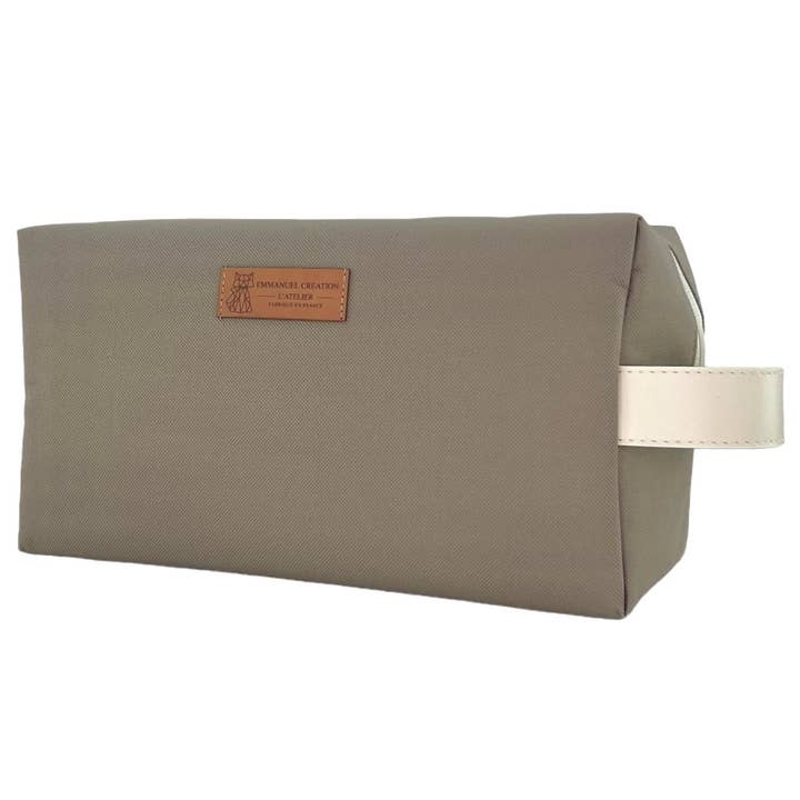 Emmanuel Création - Wholesale Toiletry Bag - Women's - Nomad kit M, “The small bazaar of a...” Broooklyn beige2