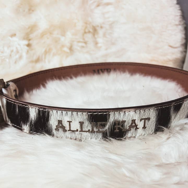 The Sterling Gypsy - Wholesale Belt - Women's - Custom Farm Brand Name/Initials/Monogram Cowhide Western Leather Belt with silver buckle and tip3