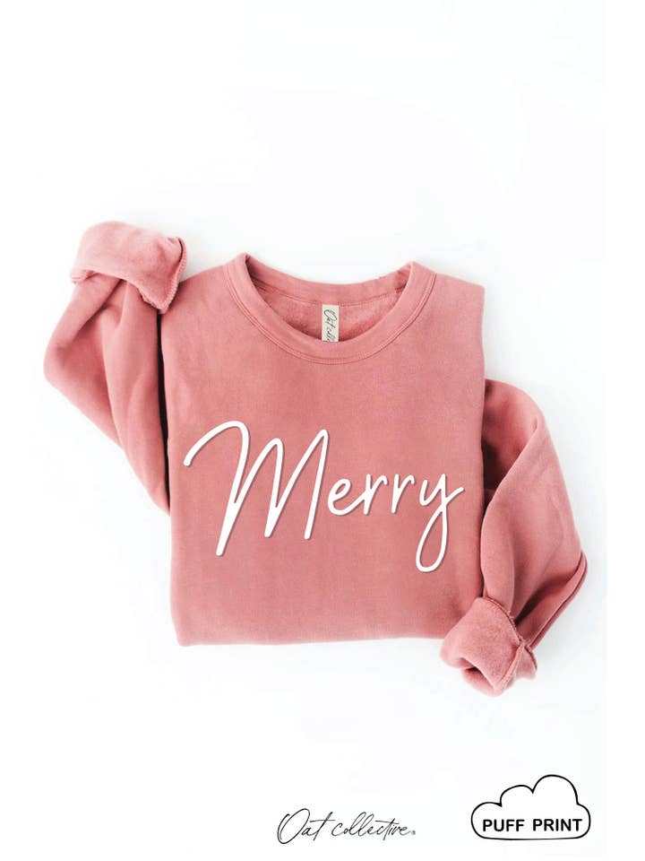 OAT COLLECTIVE - Wholesale Graphic Sweatshirt - Women's - MERRY PUFF Graphic Sweatshirt