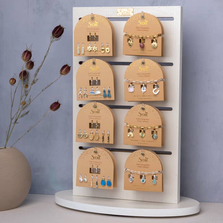 Scout Curated Wears - Wholesale Dangle Earrings - Interchangeable Charm Earring - Turquoise/Sky/Silver