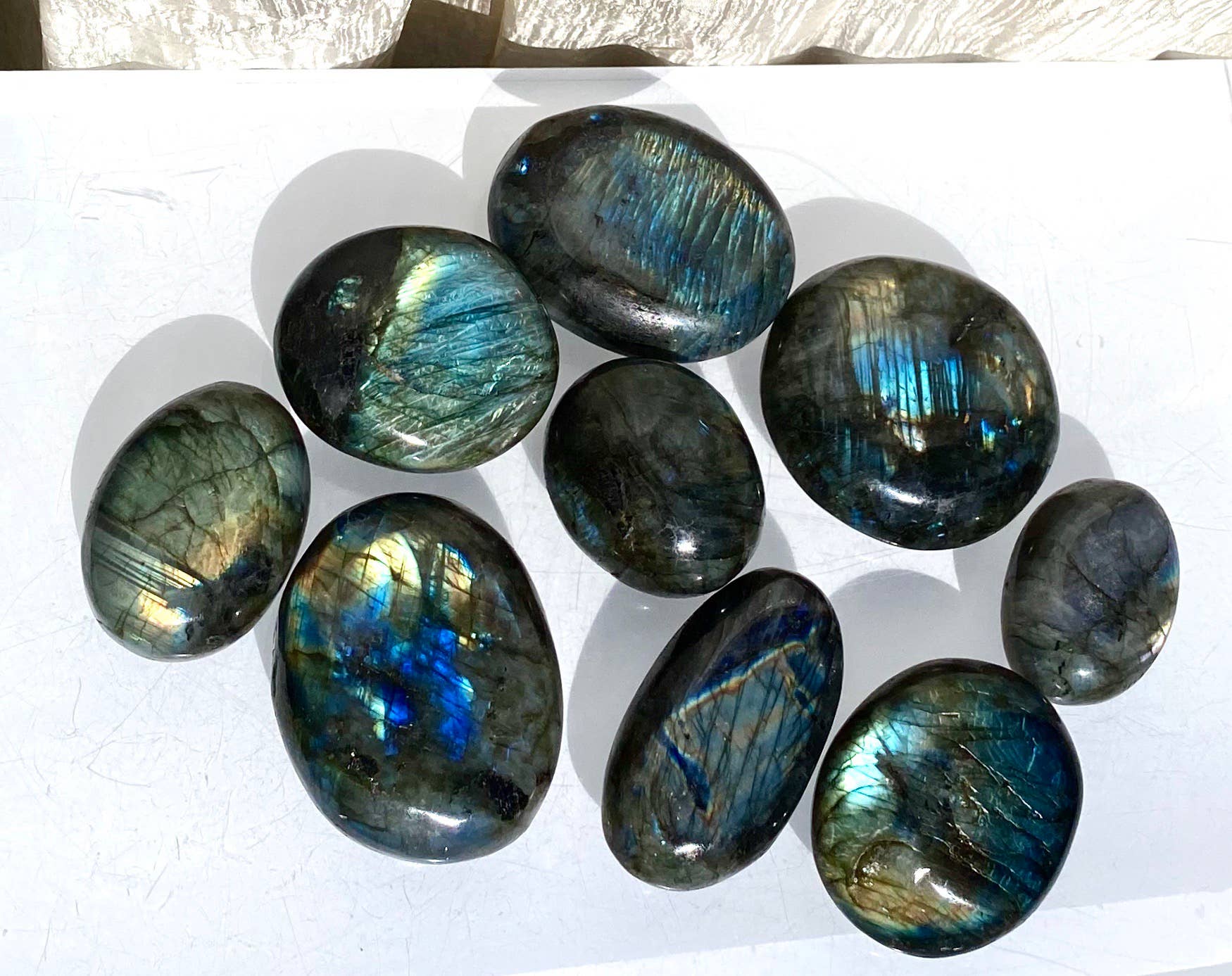 KayleeNYC - Wholesale Spiritual Stone/Crystal - Wholesale Lot 2 Lbs Natural Labradorite Palm Stone Crystal4