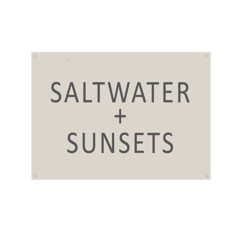 Red Barn Canvas - Wholesale Sign - Saltwater and Sunsets, wall canvas flag4