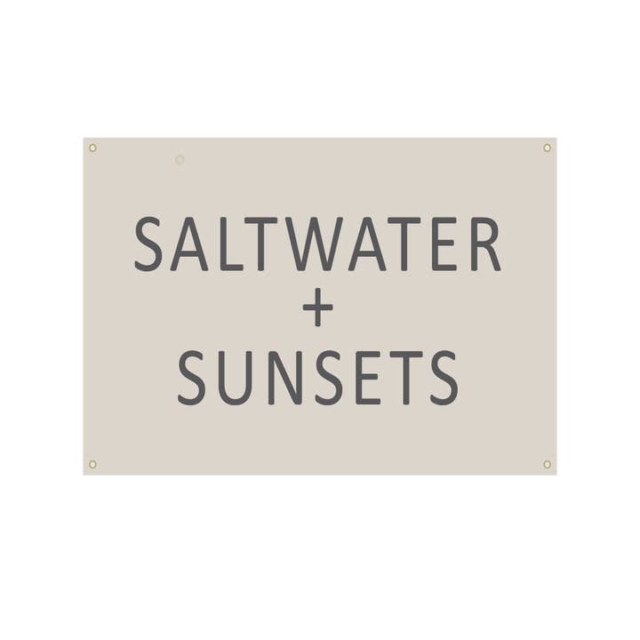 Red Barn Canvas - Wholesale Sign - Saltwater and Sunsets, wall canvas flag4