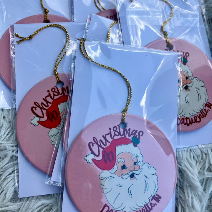 on the Bayou - Wholesale Ornament - Christmas in custom town pink Christmas ornaments 4