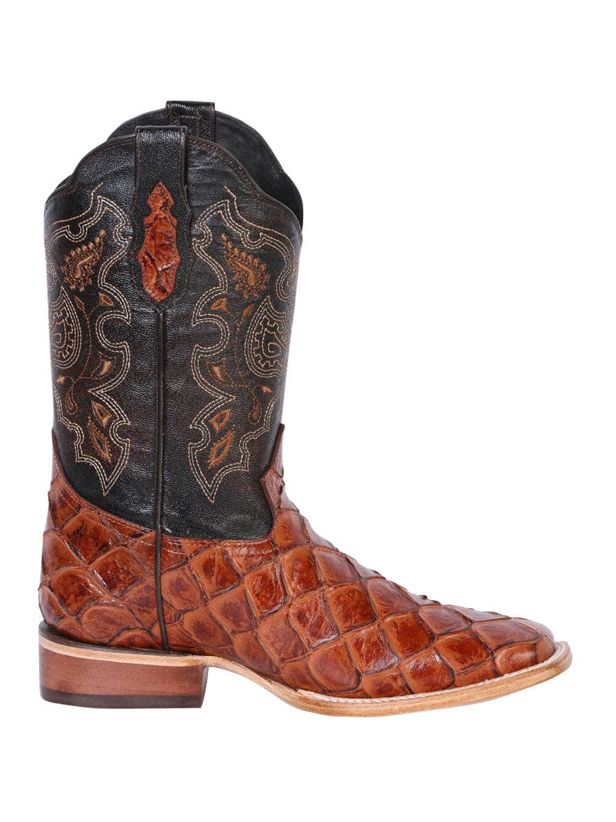 El General Western Wear - Wholesale Cowboy Boots - Men's - El General Rodeo Boot - Imitación  Pirarucu - Cognac 417932